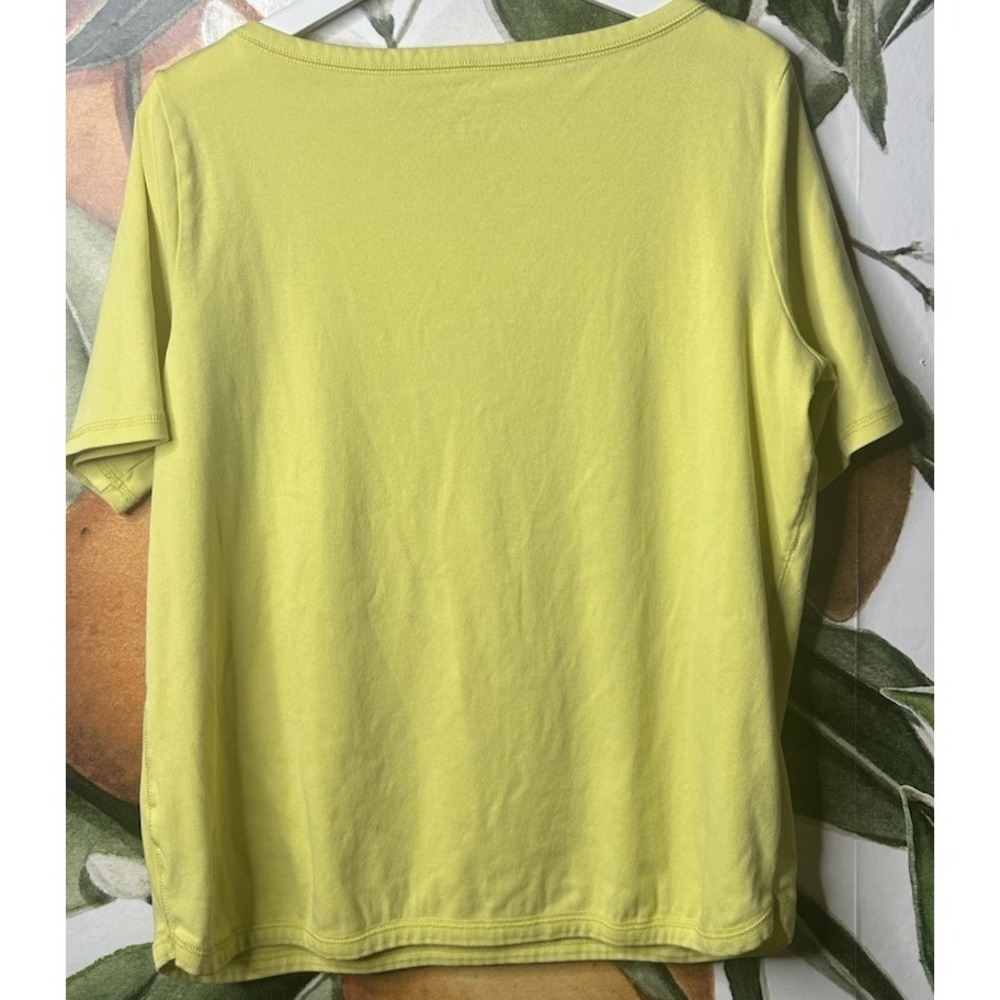 Talbots Woman 1X Stretch Weekend Tee Shirt Cotton Blend Boatneck Short Sleeve - Picture 5 of 5